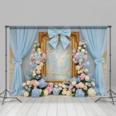 Lofaris Sweet Floral Bows Curtain Fine Art Wedding Backdrop